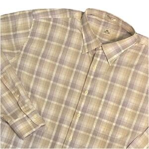 Peter Millar Men's XXL Shirt Multicolor Plaid Long Sleeve Cotton Button Down‎